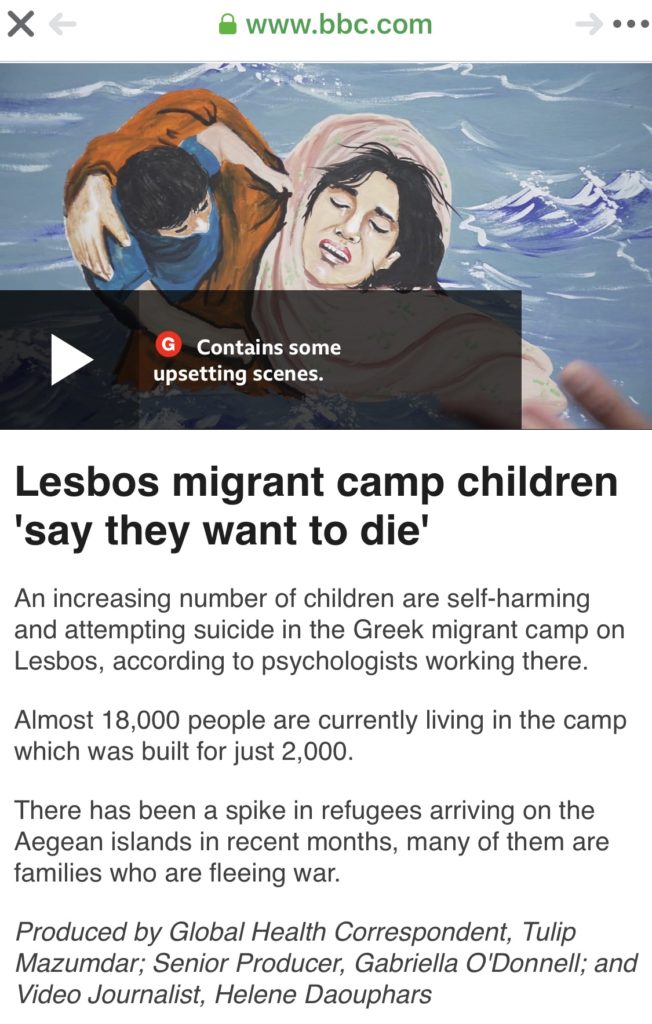 Migrant camp children say they want to die BBC News