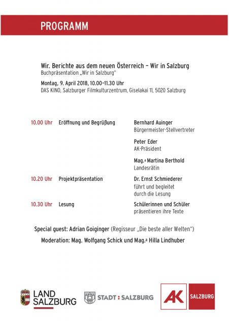 Programm Salzburg Wir in Salzburg 09 04 2018
